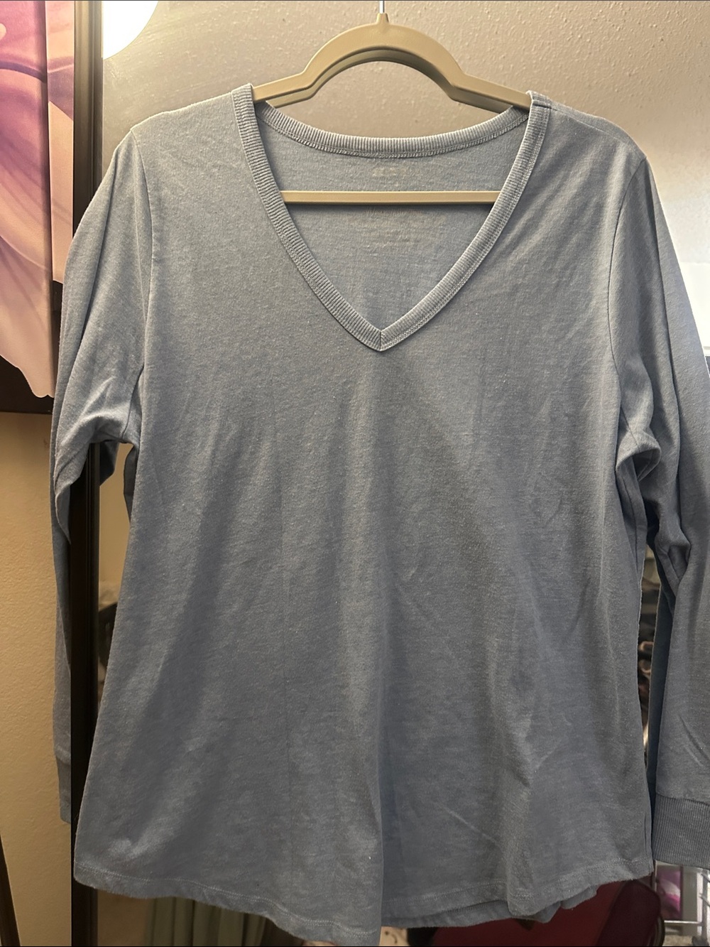 Torrid long sleeve Blue V-Neck Women's Top